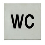 Pictogram zelfklevend vierkant 76x76 WC RVS