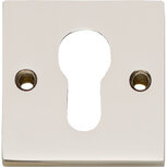 Profielcilindergat plaatje vierkant groot nikkel Profielcilindergat plaatje vierkant groot nikkel