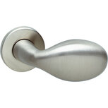 Gatdeel rechts Druppel op rozet nikkel mat Gatdeel rechts Druppel op rozet nikkel mat