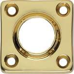 Rozet vierkant messing ongelakt