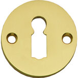 Sleutelplaatje rond plat 42mm messing ongelakt