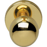 Voordeurknop bolrond ø50/66 messing ongelakt Voordeurknop bolrond ø50/66 messing ongelakt