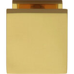 Voordeurknop vierkant 65/55mm messing ongelakt Voordeurknop vierkant 65/55mm messing ongelakt