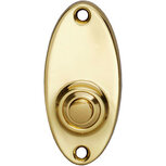 Beldrukker ellips messing ongelakt