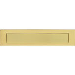 Briefplaat met klep messing ongelakt