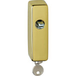 Slotconstructie voor afsluitbare raamkruk messing gelakt Slotconstructie voor afsluitbare raamkruk messing gelakt