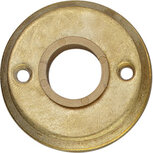 Rozet schroefgat messing getrommeld