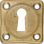 Sleutelplaatje vierkant messing getrommeld