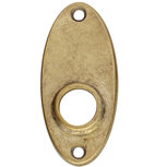 Rozet ellips messing getrommeld