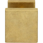 Voordeurknop vierkant 65/55mm messing getrommeld Voordeurknop vierkant 65/55mm messing getrommeld