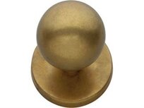 Voordeurknop bolrond ø50/66mm messing getrommeld Voordeurknop bolrond ø50/66mm messing getrommeld