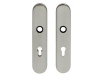 SKG3 Veiligheid-schilden doorgaand profielcilindergat 92mm nikkel mat SKG3 Veiligheid-schilden doorgaand profielcilindergat 92mm nikkel mat