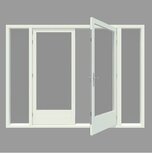 Hardhouten achterpui (zijlichten) inclusief deuren WK042