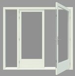 Tuindeuren kozijn pakket met 1 zijlicht