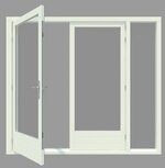 Tuindeuren kozijn pakket met 1 zijlicht rechts