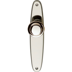 Knopschild ellips sleutelgat  56mm nikkel