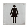 Pictogram groot WC dames RVS