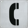 Pictogram groot telefoon RVS