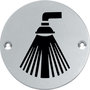 Pictogram rond douche RVS